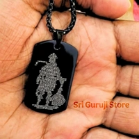 Hanuman Chalisa Locket Pendant with Chain- (Black Colour)