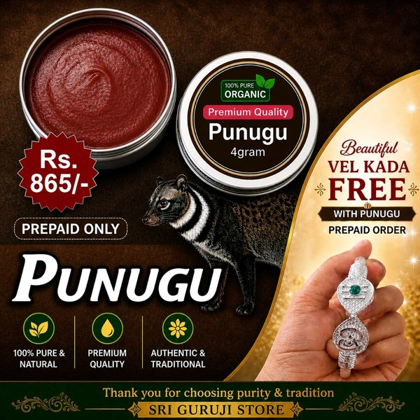 Original Pungu With Silver Vel Kada Free