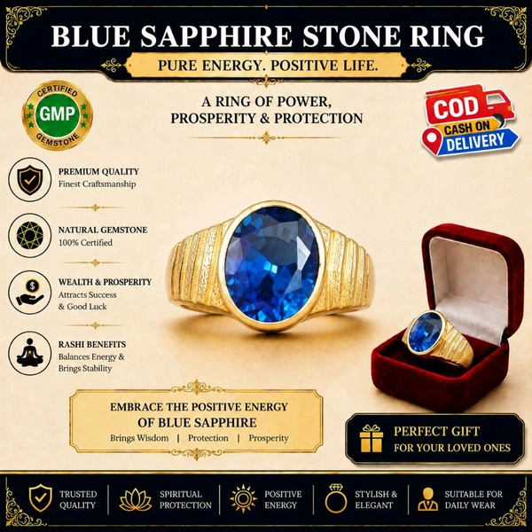 Blue Sapphire Stone -Neelam Stone with Certificate