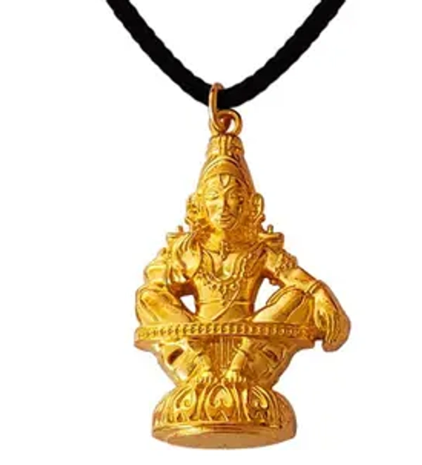 Lord Sabrimala Swami Ayyappan Iyappan Locket with Black cotton Thread