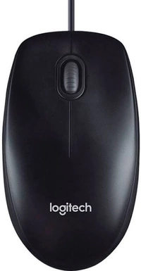 Logitech M90 Wired USB Mouse, 1000 DPI Optical Tracking, Ambidextrous PC/Mac/Laptop - Black