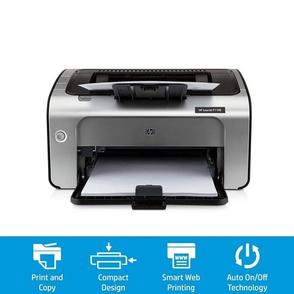 HP Laserjet P1108 PLUS Single Function Monochrome Laser Printer - 13.7 x 93.7 x 7.7, Black