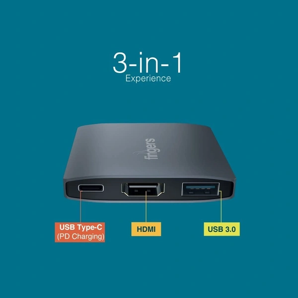 Fingers TopNotch 3-in-1 Type-C USB HUB