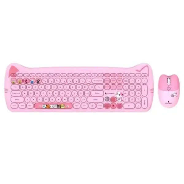 Coconut COCONUT Poppy Retro Wireless Combo, Pink