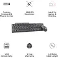 Zebronics Judwaa 555 Combo Mouse and Wired USB Laptop Keyboard