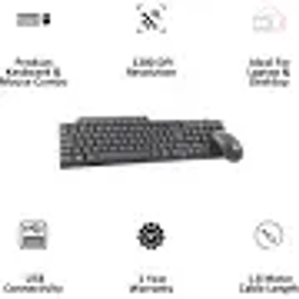 Zebronics Judwaa 555 Combo Mouse and Wired USB Laptop Keyboard