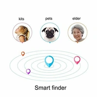 Smart Key Finder Locator GPS Tracking Device for Kids Boys Girls Pets Cat Dog Keychain Wallet Luggage Anti-Lost Tag Alarm Reminder Selfie Shutter. - Anti Lose Device, Pack Of 1