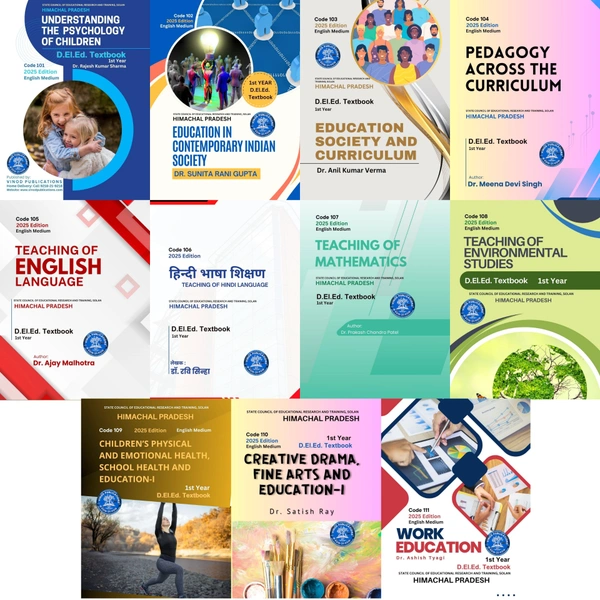 Vinod Publications D.El.Ed. Himachal 1st Year SET (11 Books) English Medium - Himachal Pradesh - Various Authors