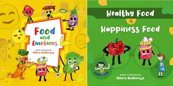 Publisher : VINOD PUBLICATIONS NIHIRA BUDHIRAJA'S "Food and Emotions" (Vol. 1) + "Healthy Food is Happiness Food" (Vol. 2) - Nihira Budhiraja