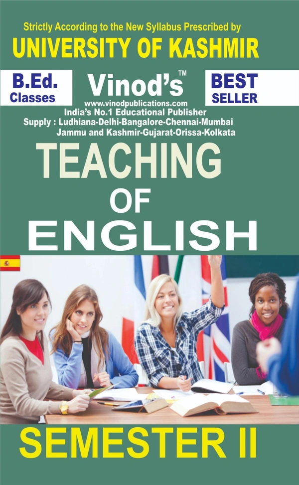 Vinod 205 (E) Teaching of English (English Medium) SEM - II B.Ed. Textbook ; KASHMIR UNIVERSITY ; Vinod Publications ; CALL 9218219218