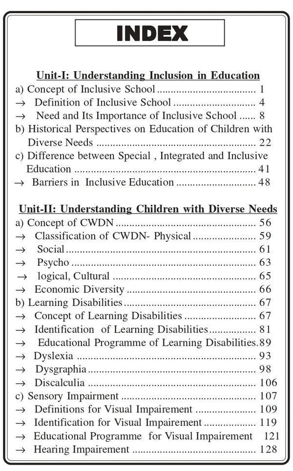 Vinod Publications Inclusive Education B.Ed. Sem-4 P.U, English Medium - Dr. Neetu Upveja, Dr. Raj Dulari Makhecha, 978-81-969592-8-9