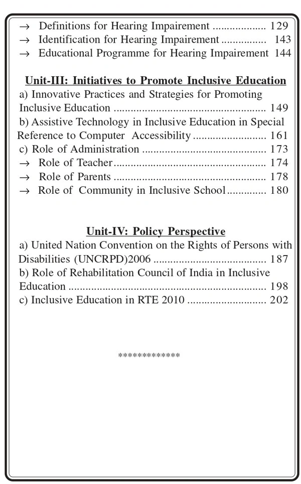 Vinod Publications Inclusive Education B.Ed. Sem-4 P.U, English Medium - Dr. Neetu Upveja, Dr. Raj Dulari Makhecha, 978-81-969592-8-9