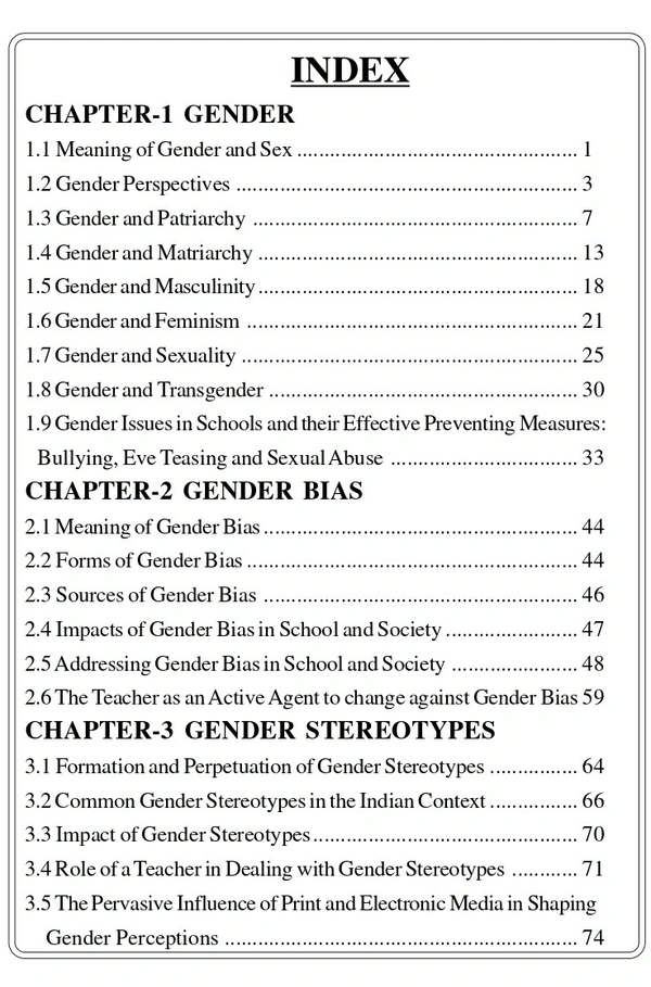Vinod Publications GENDER EDUCATION  (As per NEP 2020 A resource book for B.Ed., ITEP and M.Ed. Program) - Dr. Amit Kumar, Dr. Amit Singh, Dr. Geeta Rani, Dr. Neha Bishnoi, 978-81-969592-4-1
