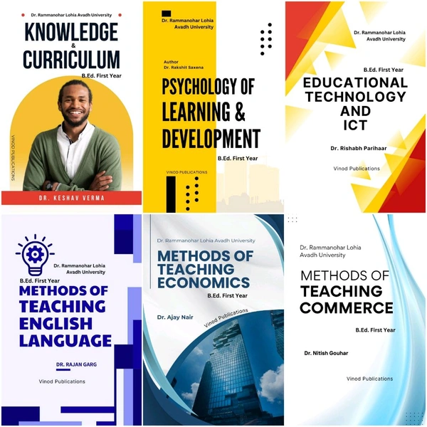 Vinod Publications B.Ed. Textbooks 1st Year English Medium - Dr. Rammanohar Lohia Avadh University - Various Authors
