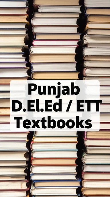 Punjab D.El.Ed / ETT Textbooks