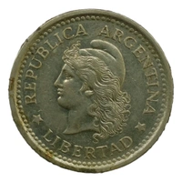 1959 Argentina 1 Peso Coin