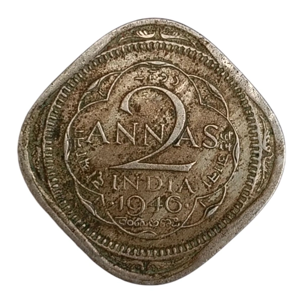 1946 2 Annas Coin - George 6th King