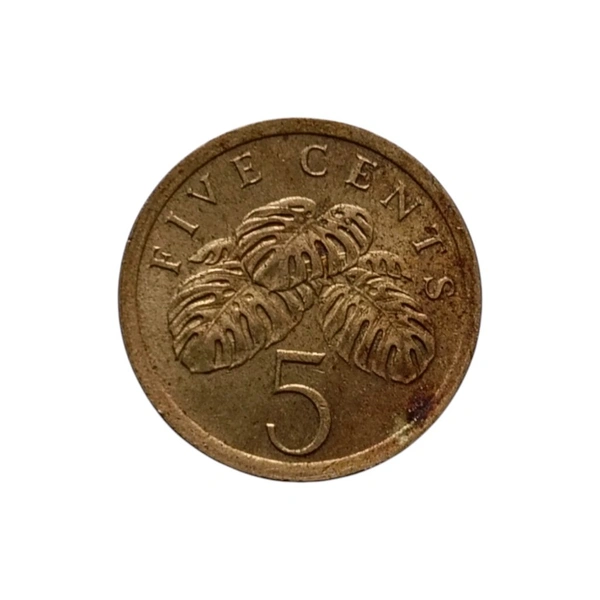 1989 Singapore 5 Cents Coin