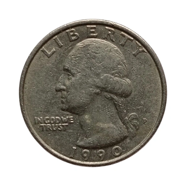 USA Quarter Dollar Coin - 1990