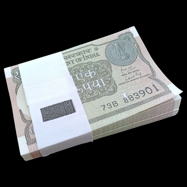 2019 1 Rupee UNC Bundle of 100 Serial Notes - Subhash Garh P#117e