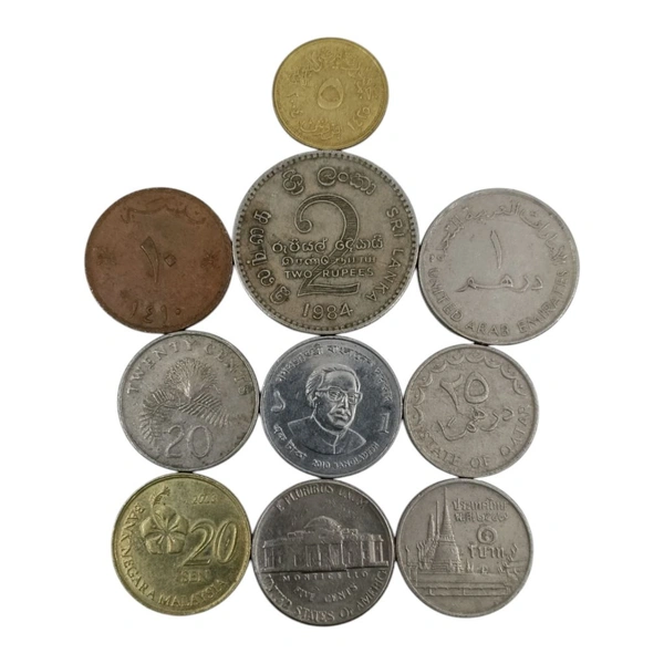 10 Different Foreign Countries Coins Collection #004