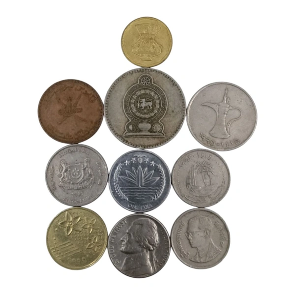 10 Different Foreign Countries Coins Collection #004