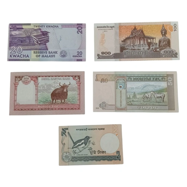 5 Different Countries Currencies Set #002