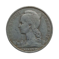 1953 Madagascar 5 Francs Coin