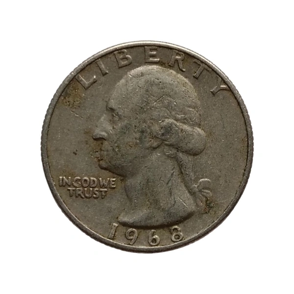 USA Quarter Dollar Coin - 1968