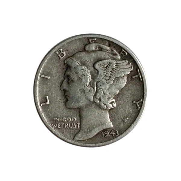 USA 1 Dime - Silver Coin - 1943