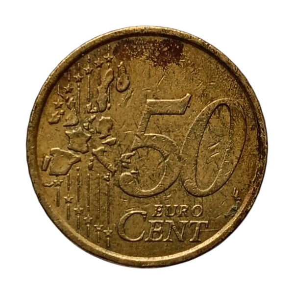 2002 Italy 50 Euro Cents Coin