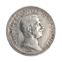1916 Italy 2 Lire - Victor Emmanuel 3rd - Silver Coin