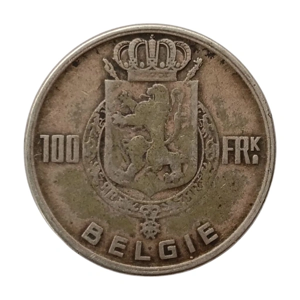 1951 Belgium 100 Francs Silver Coin