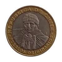 2010 Chile 100 Pesos Bi-metal Coin