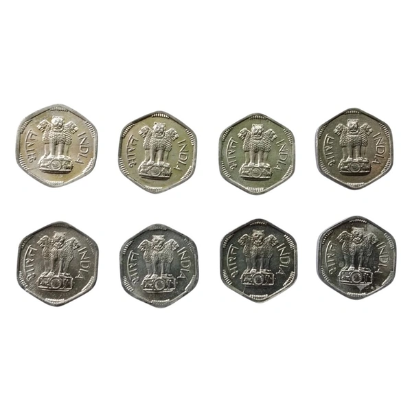 1964 To 1971 - 3 Paise UNC lot - 8 Year Wise Coins