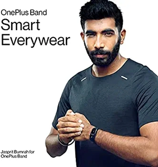OnePlus Smart Band: 13 Exercise Modes, Blood Oxygen Saturation (SpO2), Heart Rate & Sleep Tracking, 5ATM+Water & Dust Resistant( Android & iOS Compatible) - Black