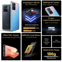 iQOO Z6 5G (Chromatic Blue, 6GB RAM, 128GB Storage) | Snapdragon 695-6nm Processor | 120Hz FHD+ Display | 5000mAh Battery - Portage