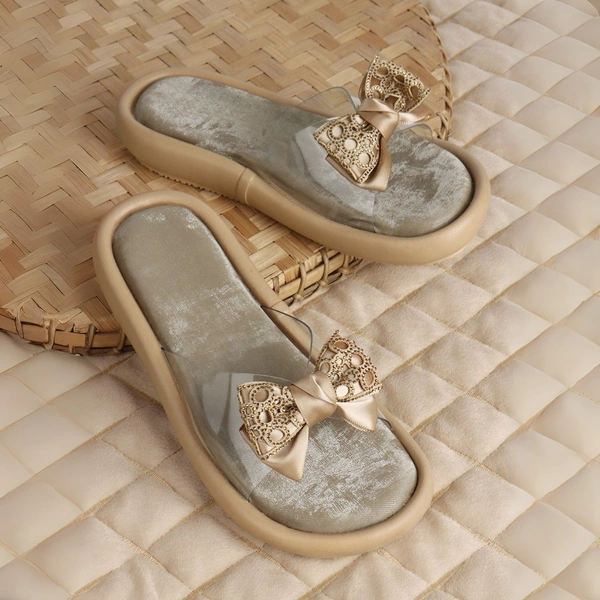 Sleek and stylish, the clear straps slippers - 36