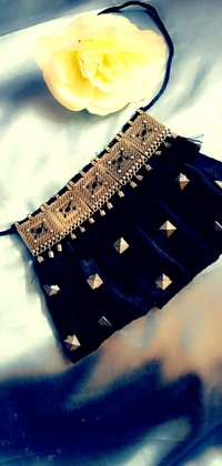 Silver Oxidized Ruff Fashion Collar - Black, No Wash Or Dry Clean, Get Free Luxury Scrunchie Gift!