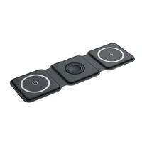 3-in-1 Foldable Magnetic Wireless Charger for Phone Watch Earphones Stand 5V/1A Mobile Charging Station