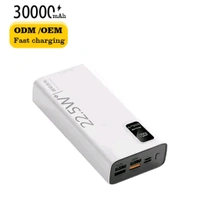 High Capacity Digital Display Real 30000mAh Phone Charger Screen with 4usb TYPE-C Output Super Fast Charge Power Bank