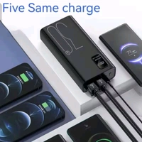 High Capacity Digital Display Real 30000mAh Phone Charger Screen with 4usb TYPE-C Output Super Fast Charge Power Bank