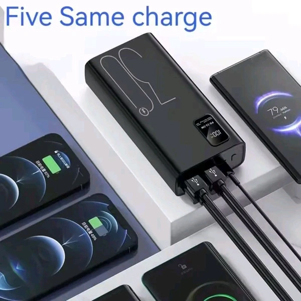 High Capacity Digital Display Real 30000mAh Phone Charger Screen with 4usb TYPE-C Output Super Fast Charge Power Bank