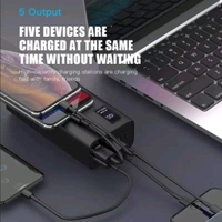 High Capacity Digital Display Real 30000mAh Phone Charger Screen with 4usb TYPE-C Output Super Fast Charge Power Bank