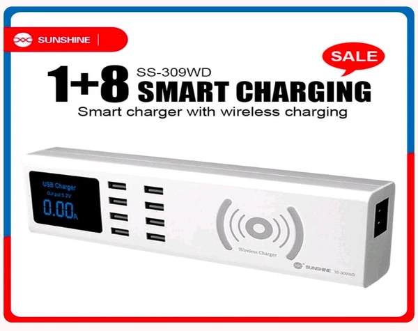 SUNSHINE SS-309WD 8 PORT WIRELESS CHARGER