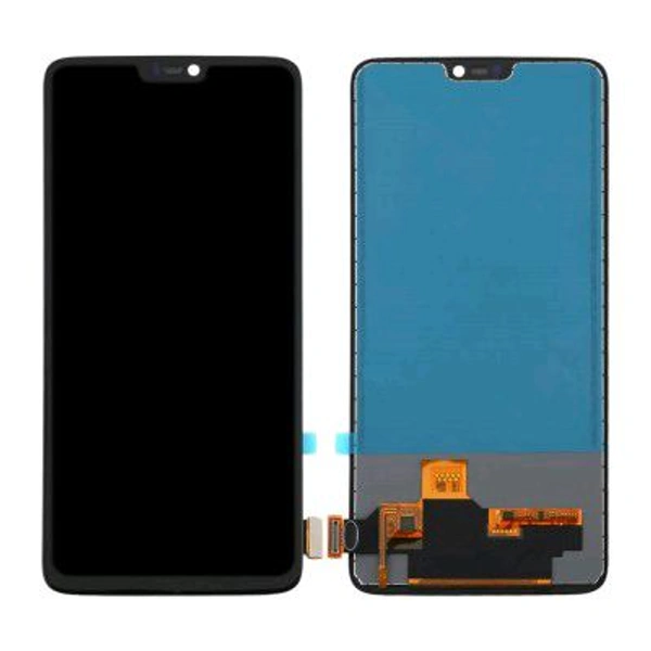 LCD with Touch Screen for OnePlus 6 - White (display glass combo folder)