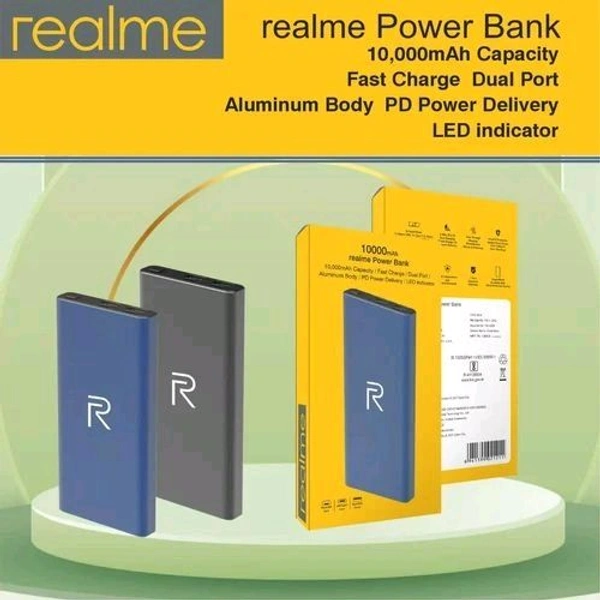 Realme 10000 Mah Metal Powerbank With 1 Year Warranty