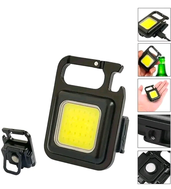 Cob Rechargeable Metal Keychain Light