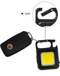 Cob Rechargeable Metal Keychain Light