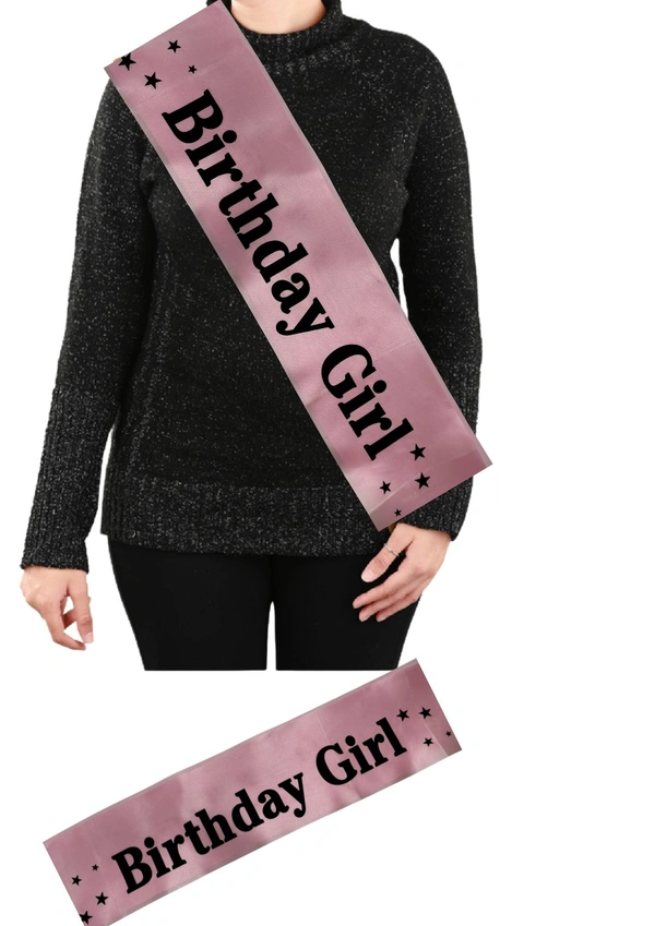 Birthday Girl Sash - Big, Pink